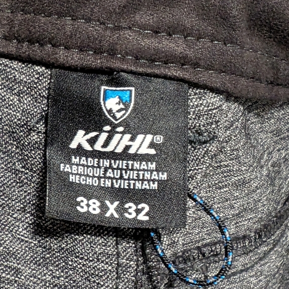 KUHL Men's Klash Gotham Black/Gray Hiking Pants Water Resistant Size 38X32 - Picture 11 of 15